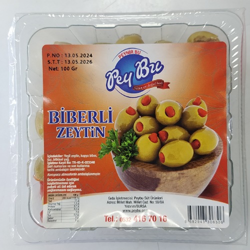 Pey Bu Biberli Zeytin 100 GR